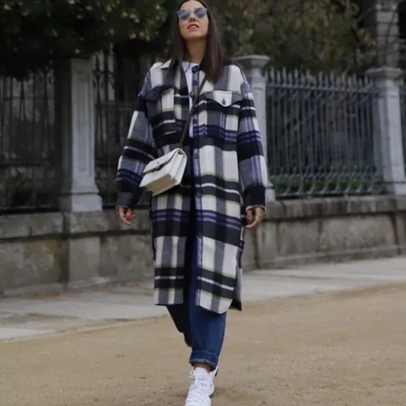 Zara Hooded plaid overshirt - Picture 2 of 16